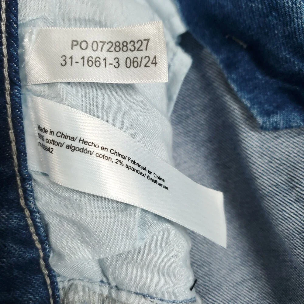 New Eloquii The Barrel Jean Womens 20 Blue Wash High Rise Stretch Comfort Denim - Picture 9 of 13